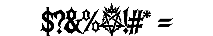 Frozen Sepulcher Regular Font OTHER CHARS