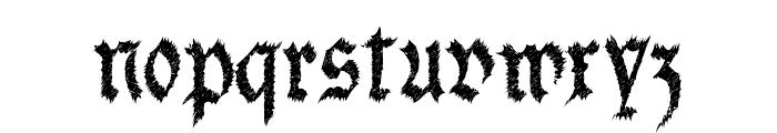 fracta Condensed Bold Distorted Font LOWERCASE