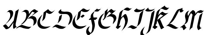 fracta Condensed Bold Italic Font UPPERCASE