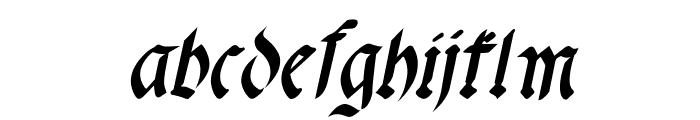 fracta Condensed Bold Italic Font LOWERCASE