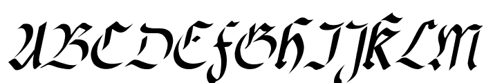 fracta SemiBold Italic Font UPPERCASE
