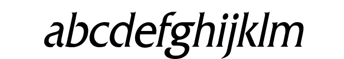 Franco Condensed Italic Font LOWERCASE