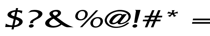 Franco Extended Italic Font OTHER CHARS