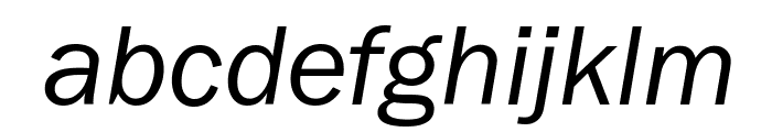 FranklinGothic-BookItalic Font LOWERCASE