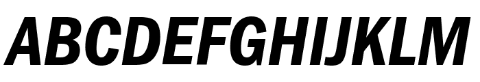 FranklinGothic-Cd-DemiItalic Font UPPERCASE