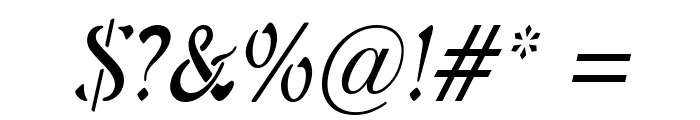 Freedom 9 Condensed Italic Font OTHER CHARS