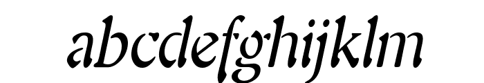 Freedom 9 Condensed Italic Font LOWERCASE