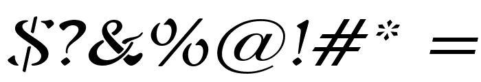 Freedom 9 Wide Italic Font OTHER CHARS