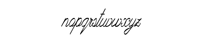 Frillo-CondensedItalic Font LOWERCASE