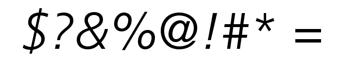 FrutigerLTStd-LightItalic Font OTHER CHARS