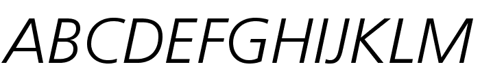 FrutigerLTStd-LightItalic Font UPPERCASE