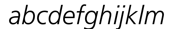 FrutigerLTStd-LightItalic Font LOWERCASE