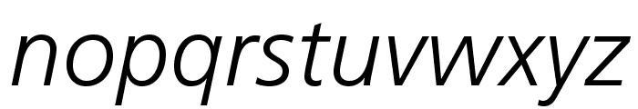 FrutigerLTStd-LightItalic Font LOWERCASE