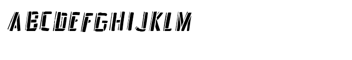 Frankenstein Stencil Oblique Font LOWERCASE