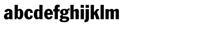 Franklin Gothic Condensed Font LOWERCASE