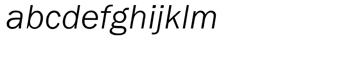 Franklin Gothic Raw Light Oblique Font LOWERCASE