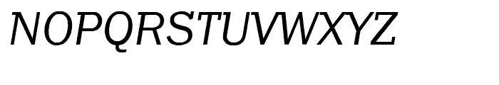 Franklin Gothic Raw Semi Serif Book Oblique Font UPPERCASE