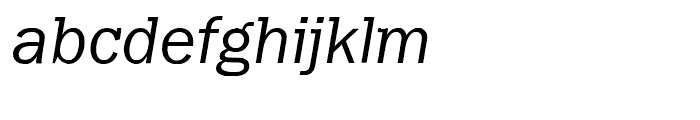 Franklin Gothic Raw Semi Serif Book Oblique Font LOWERCASE