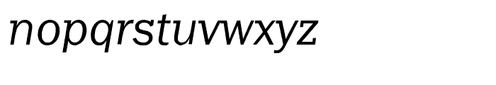 Franklin Gothic Raw Semi Serif Book Oblique Font LOWERCASE