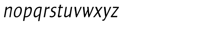 Frisans Light Italic Font LOWERCASE