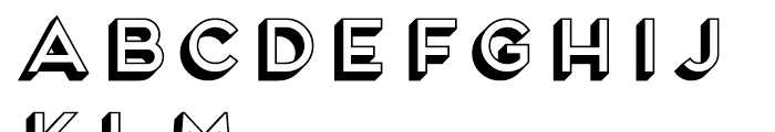 Frontage 3D Font LOWERCASE