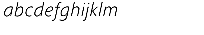 Frutiger Next Light Italic Font LOWERCASE