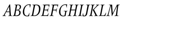Frutiger Serif Condensed Italic Font UPPERCASE