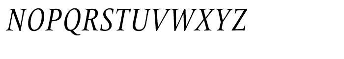 Frutiger Serif Condensed Italic Font UPPERCASE