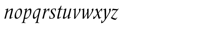 Frutiger Serif Condensed Italic Font LOWERCASE