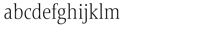 Frutiger Serif Condensed Light Font LOWERCASE