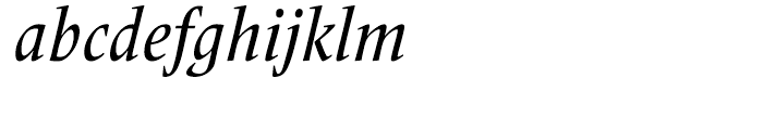 Frutiger Serif Condensed Medium Italic Font LOWERCASE