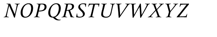 Frutiger Serif Italic Font UPPERCASE
