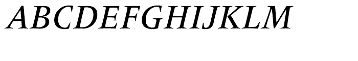 Frutiger Serif Medium Italic Font UPPERCASE