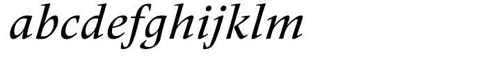Frutiger Serif Medium Italic Font LOWERCASE