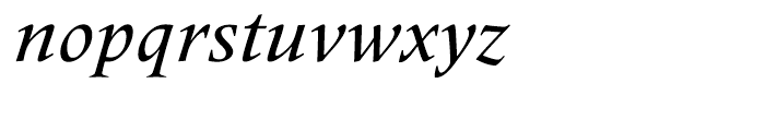 Frutiger Serif Medium Italic Font LOWERCASE