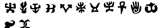 Frutiger Symbols Positiv Font UPPERCASE