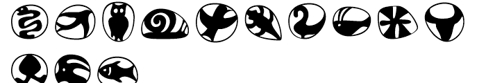 Frutiger Symbols Regular Font LOWERCASE