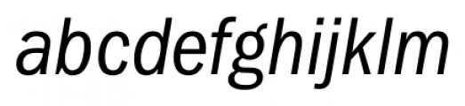 Franklin Gothic FS Condensed Italic Font LOWERCASE