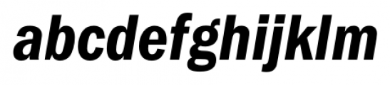 Franklin Gothic FS Demi Condensed Italic Font LOWERCASE