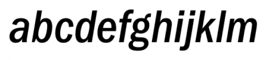 Franklin Gothic FS Medium Condensed Italic Font LOWERCASE