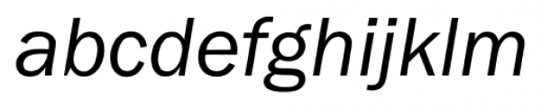 Franklin Gothic Raw Book Oblique Font LOWERCASE