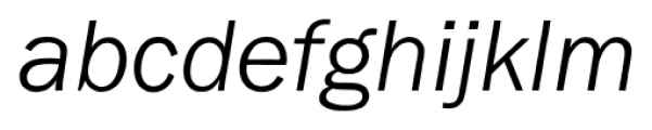 Franklin Gothic Raw Light Oblique Font LOWERCASE