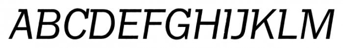 Franklin Gothic Raw Semi Serif Book Oblique Font UPPERCASE