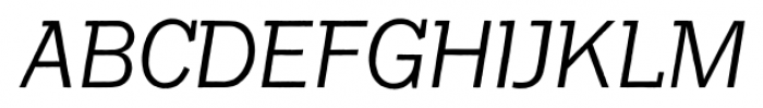 Franklin Gothic Raw Semi Serif Light Oblique Font UPPERCASE