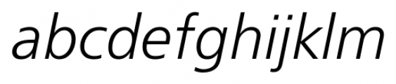 FreeSet Light Italic Font LOWERCASE