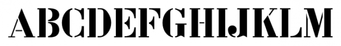 French Stencil JNL Regular Font UPPERCASE
