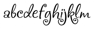 Frivolous Regular Font LOWERCASE