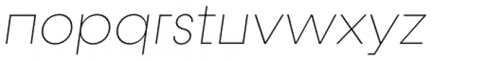 Fractul Alt Thin Italic Font LOWERCASE