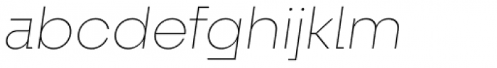 Fractul Thin Italic Font LOWERCASE