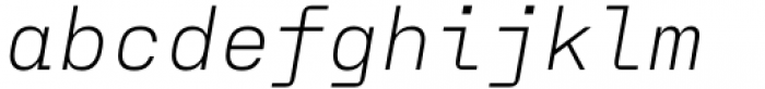 Fraktion Mono Light Italic Font LOWERCASE